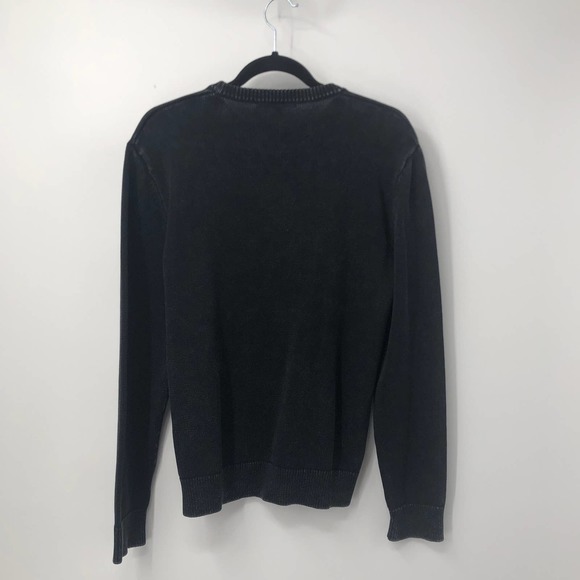 Robert Barakett Rib Knit Pullover Sweater Long Sleeve Crewneck Black Size Medium - Picture 5 of 9